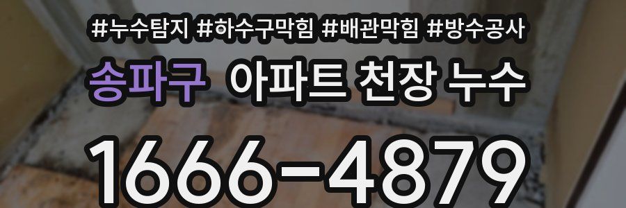 송파구 아파트 천장 누수