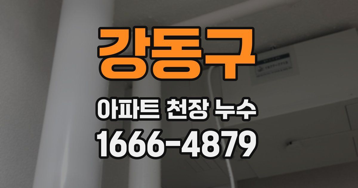 강동구 아파트 천장 누수