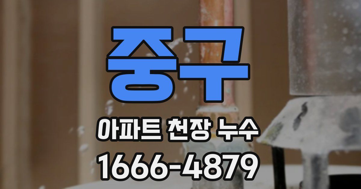중구 아파트 천장 누수