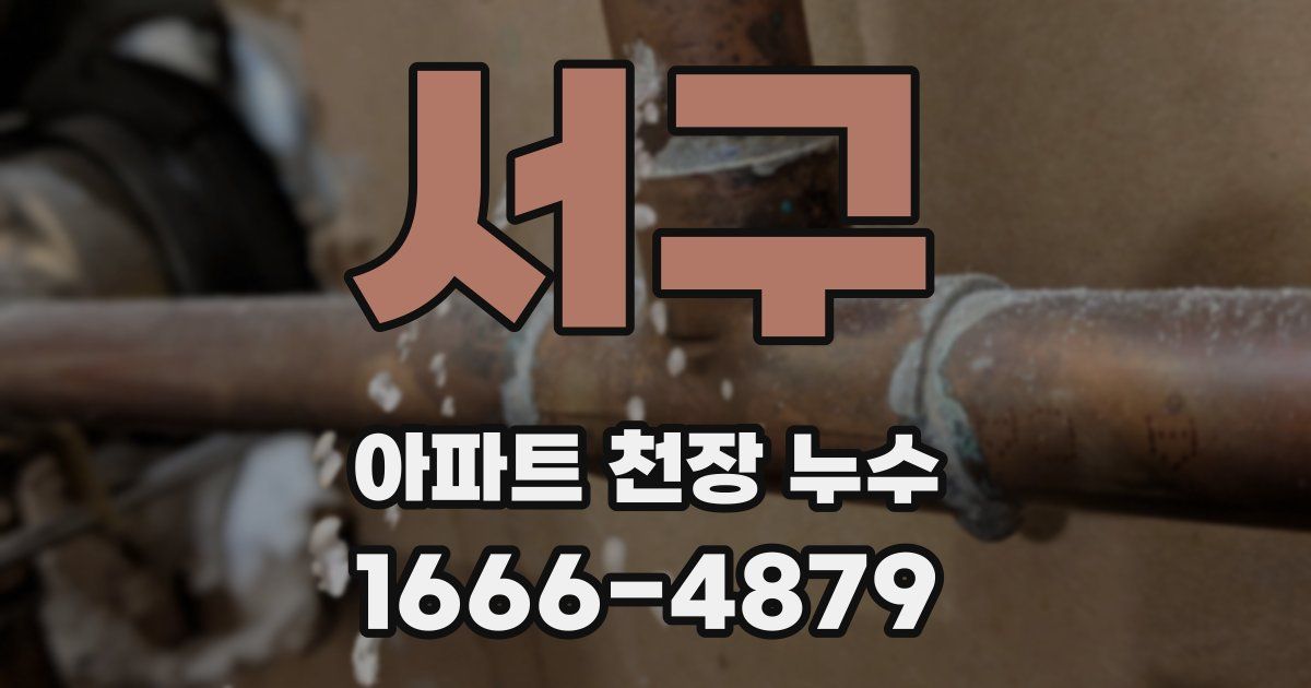 서구 아파트 천장 누수