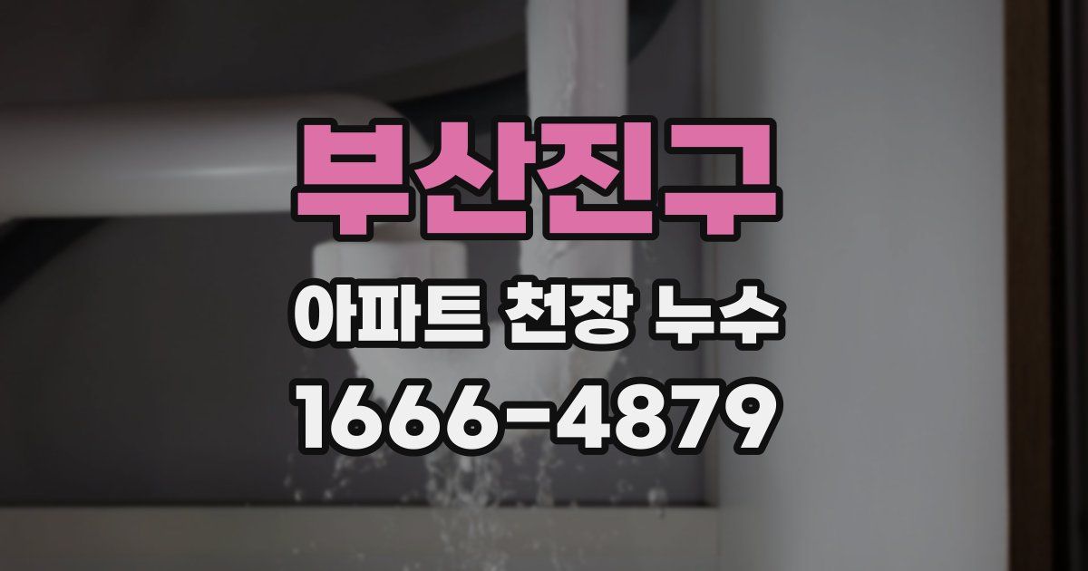 부산진구 아파트 천장 누수