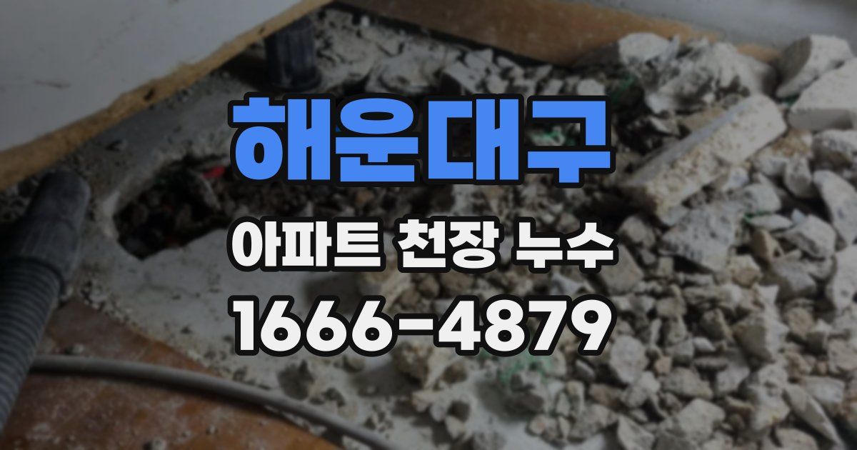 해운대구 아파트 천장 누수