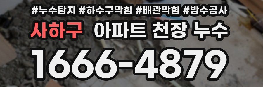 사하구 아파트 천장 누수