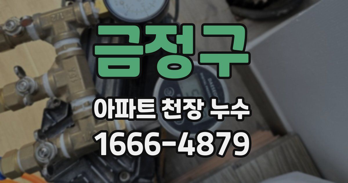 금정구 아파트 천장 누수