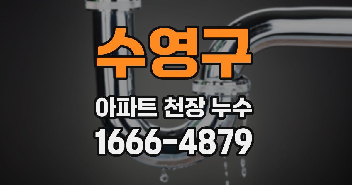 수영구 아파트 천장 누수