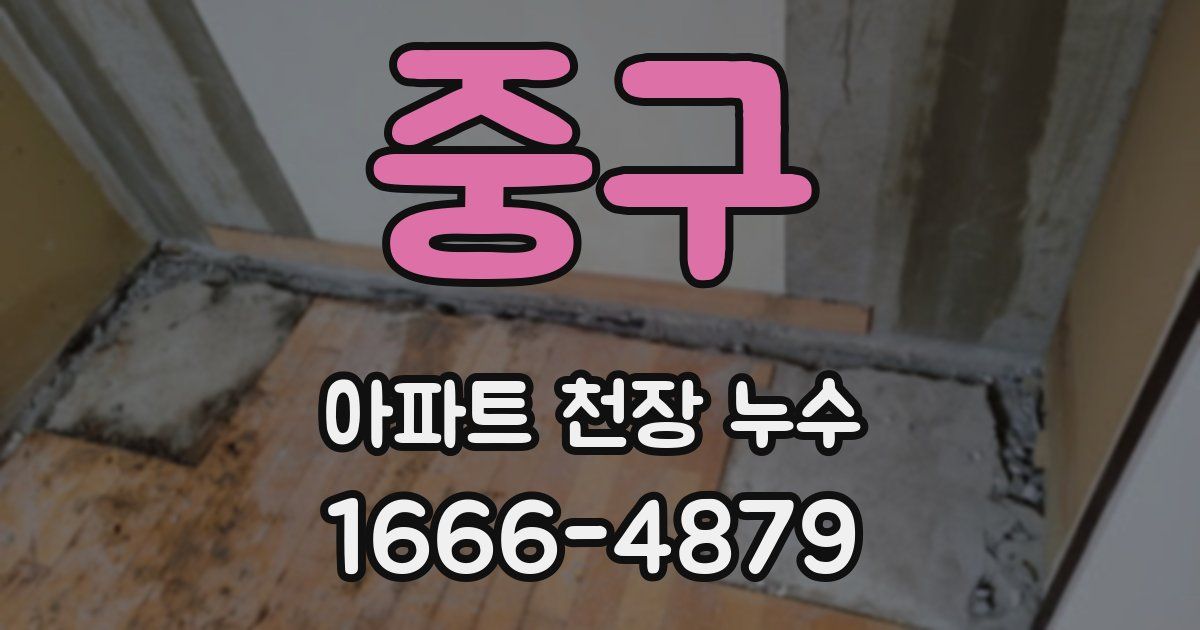 중구 아파트 천장 누수