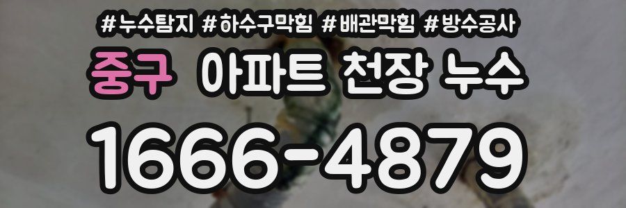 중구 아파트 천장 누수
