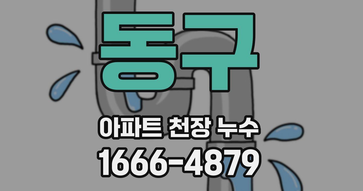 동구 아파트 천장 누수