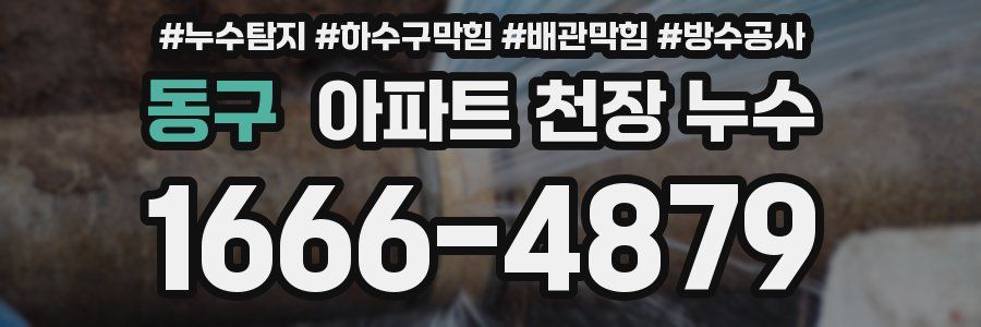 동구 아파트 천장 누수