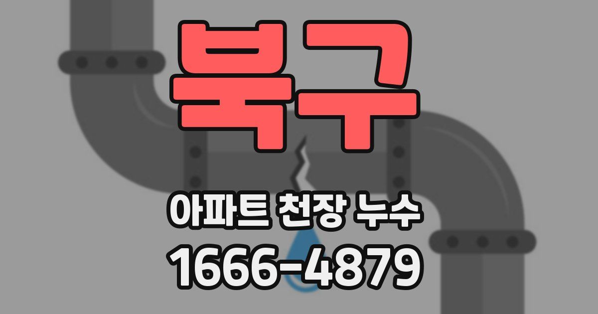 북구 아파트 천장 누수
