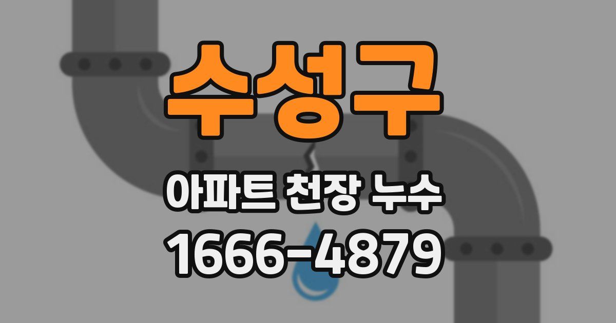수성구 아파트 천장 누수