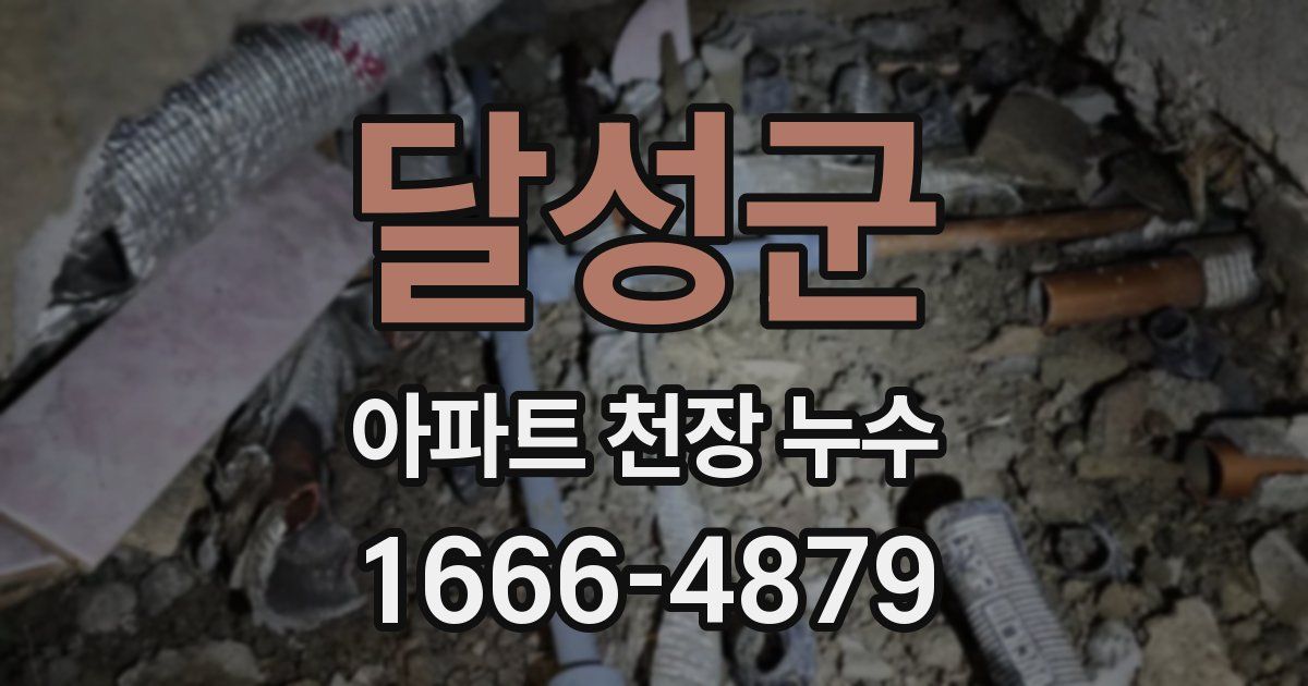 달성군 아파트 천장 누수