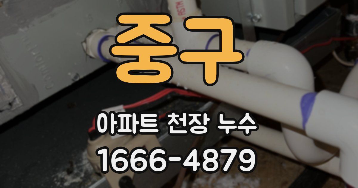 중구 아파트 천장 누수