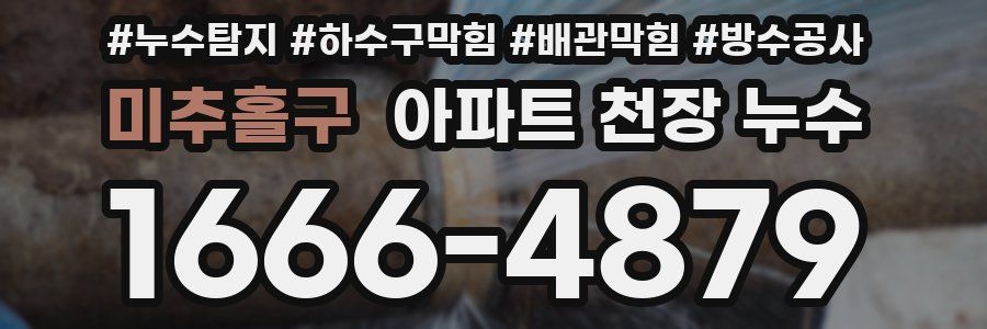미추홀구 아파트 천장 누수