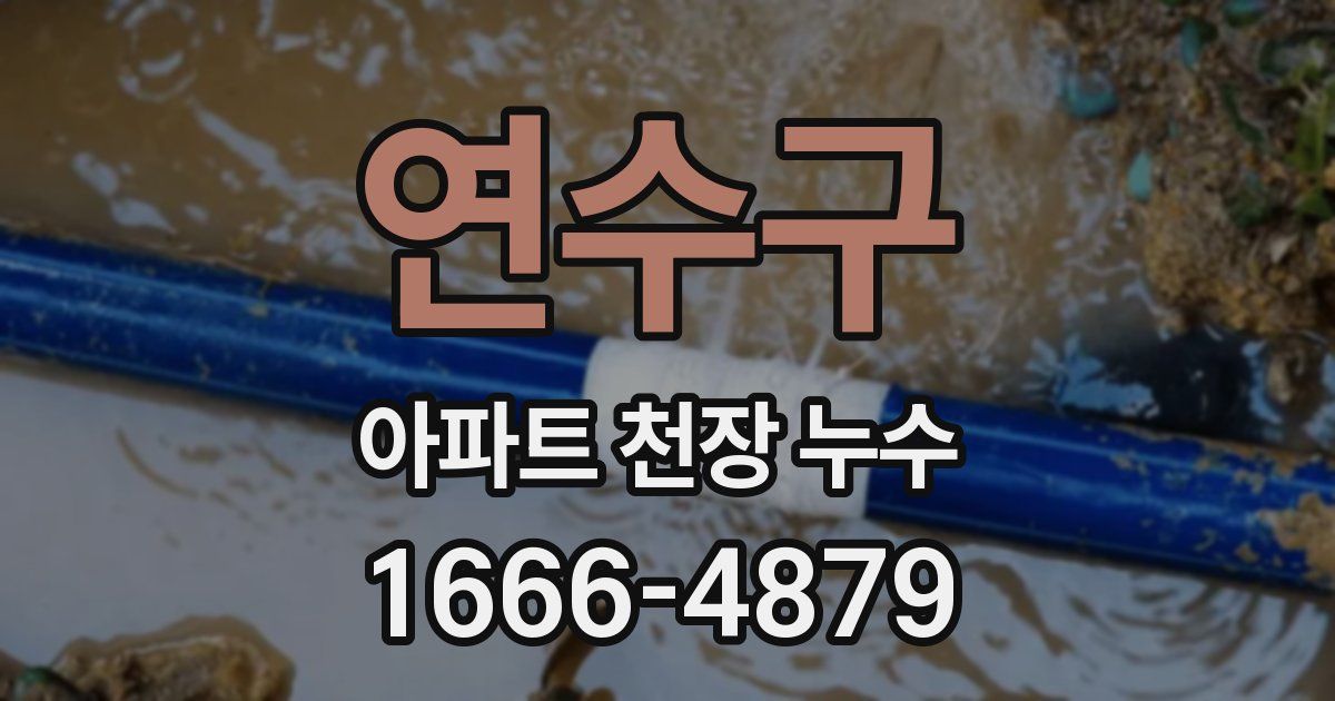 연수구 아파트 천장 누수