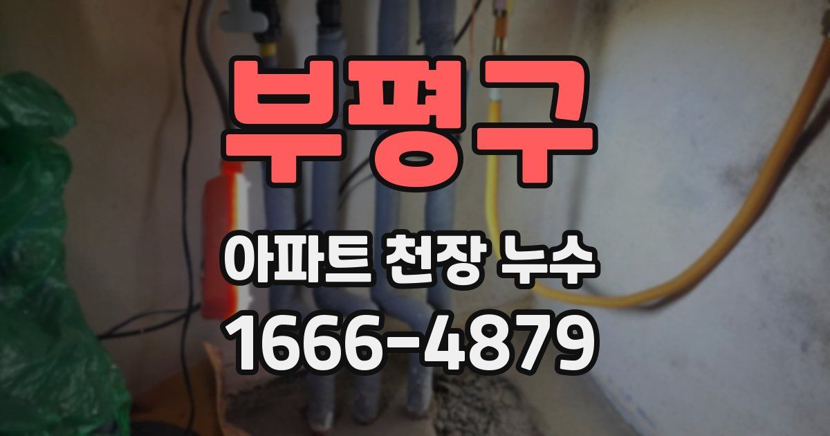 부평구 아파트 천장 누수