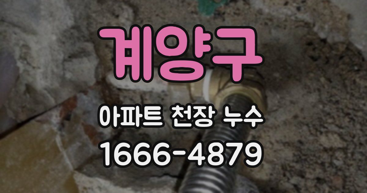 계양구 아파트 천장 누수