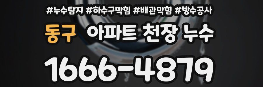 동구 아파트 천장 누수