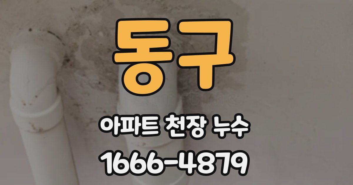 동구 아파트 천장 누수