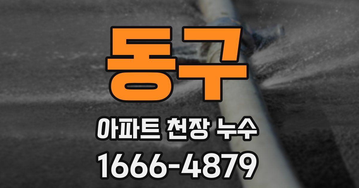 동구 아파트 천장 누수