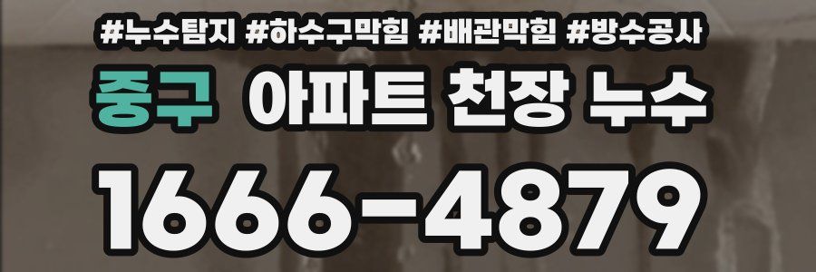 중구 아파트 천장 누수