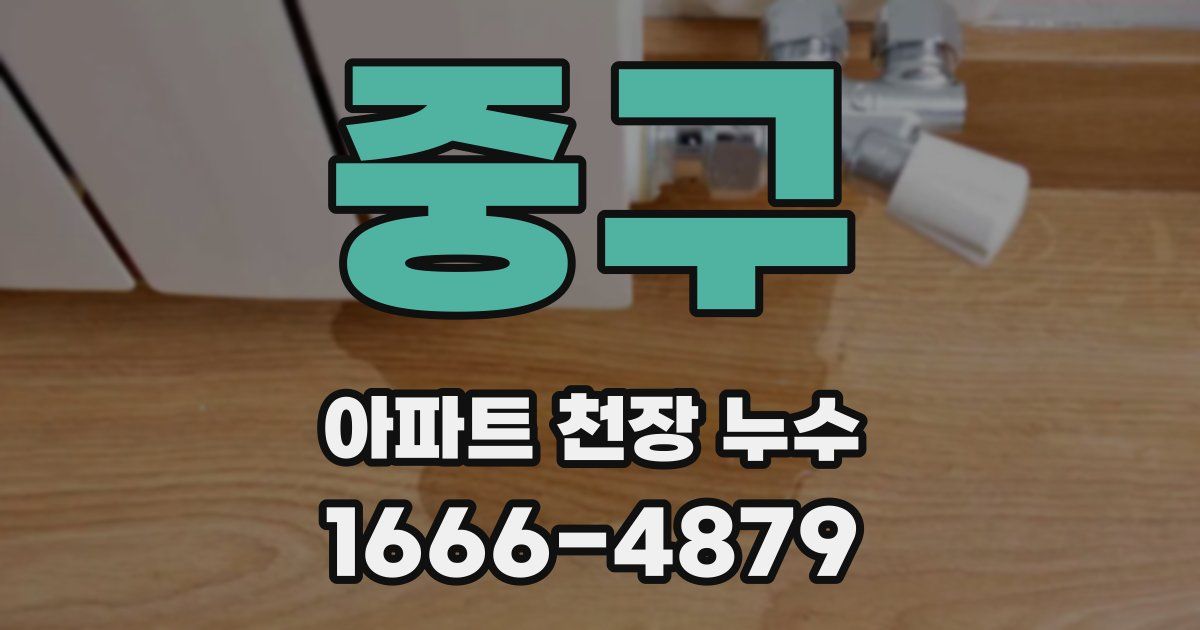 중구 아파트 천장 누수