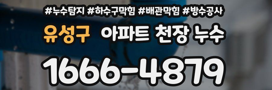 유성구 아파트 천장 누수