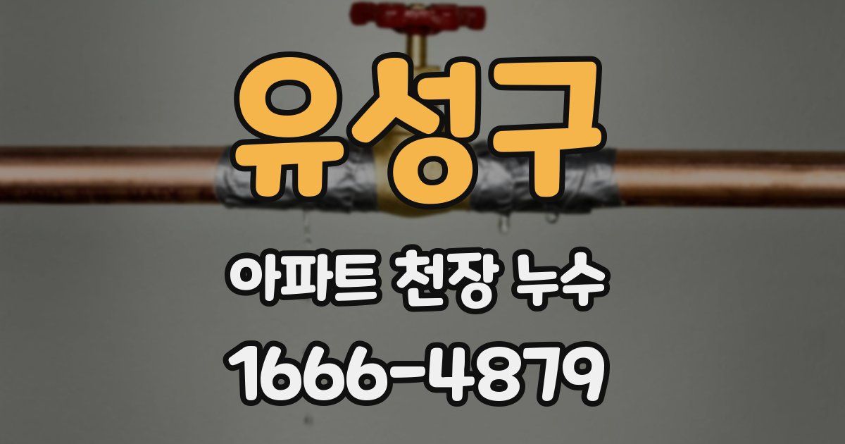 유성구 아파트 천장 누수