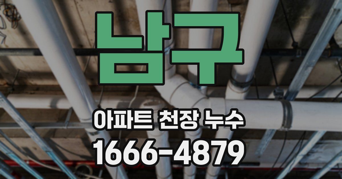 남구 아파트 천장 누수