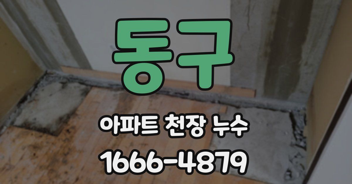 동구 아파트 천장 누수