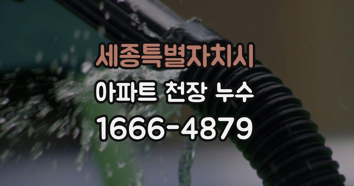 세종특별자치시 아파트 천장 누수
