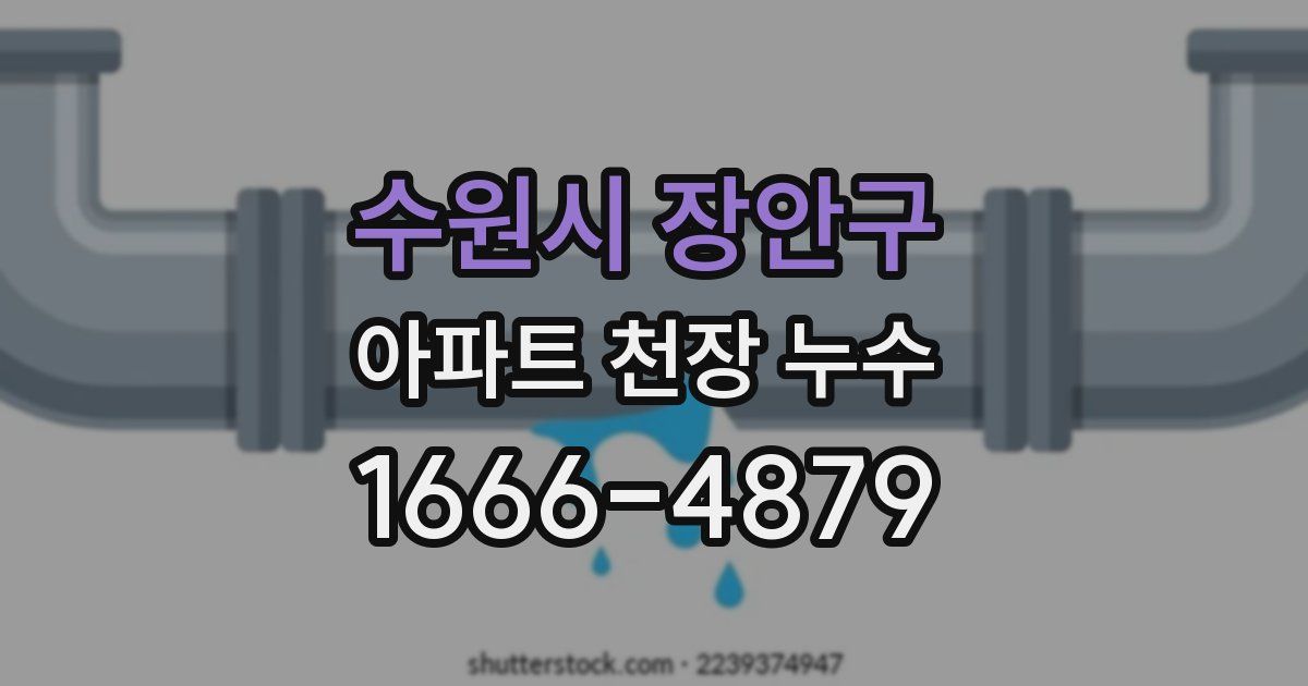 수원시 장안구 아파트 천장 누수