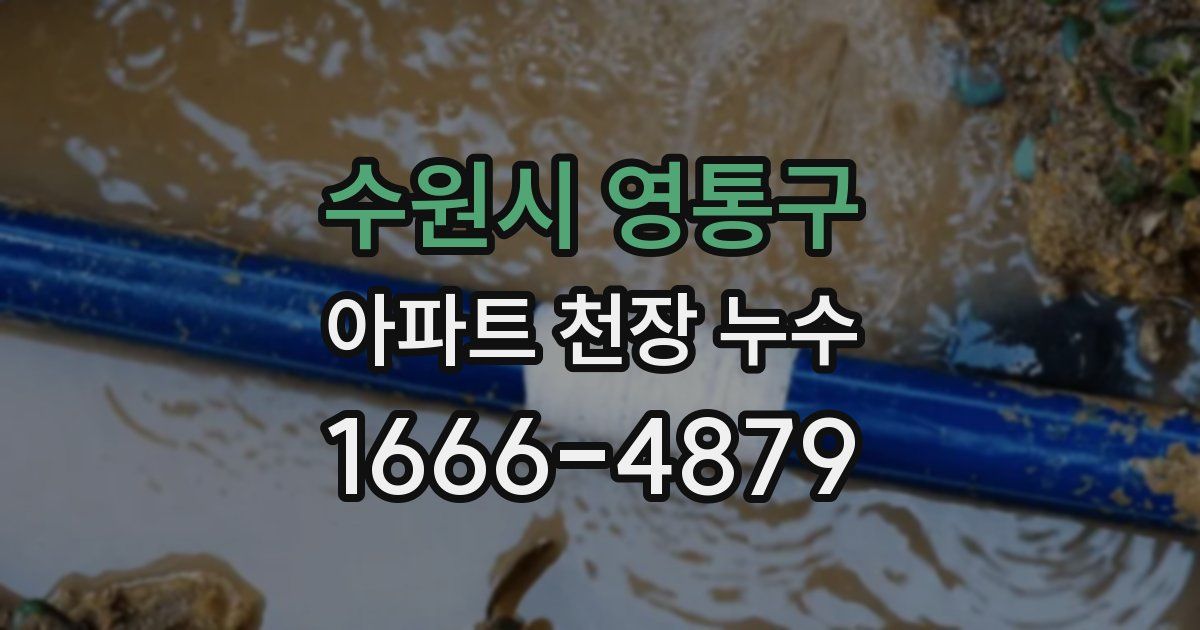 수원시 영통구 아파트 천장 누수