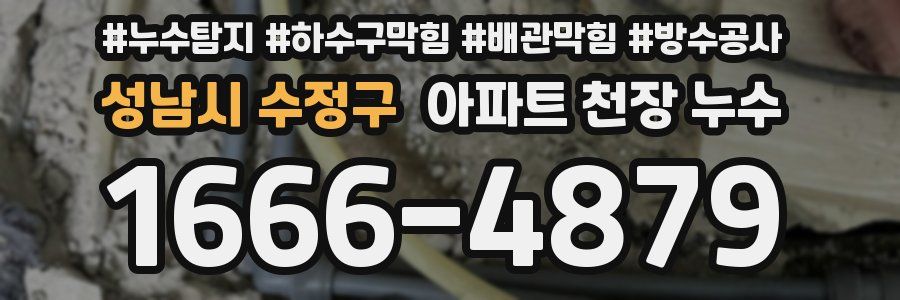 성남시 수정구 아파트 천장 누수