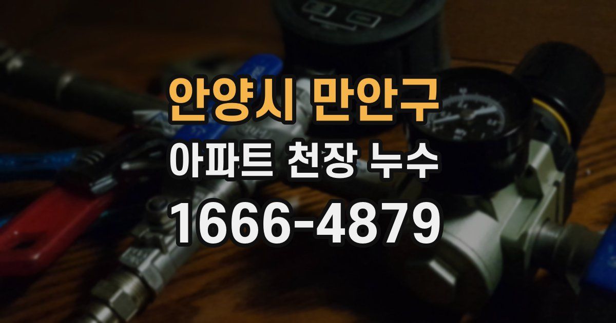 안양시 만안구 아파트 천장 누수