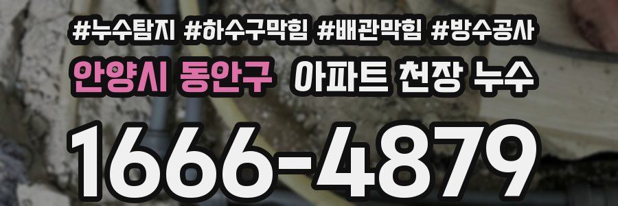 안양시 동안구 아파트 천장 누수