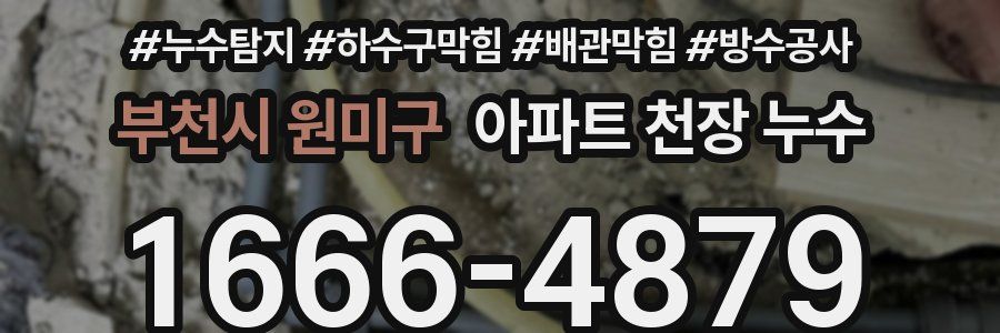부천시 원미구 아파트 천장 누수