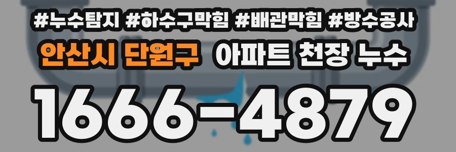 안산시 단원구 아파트 천장 누수