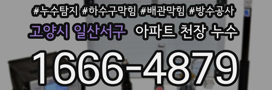 고양시 일산서구 아파트 천장 누수