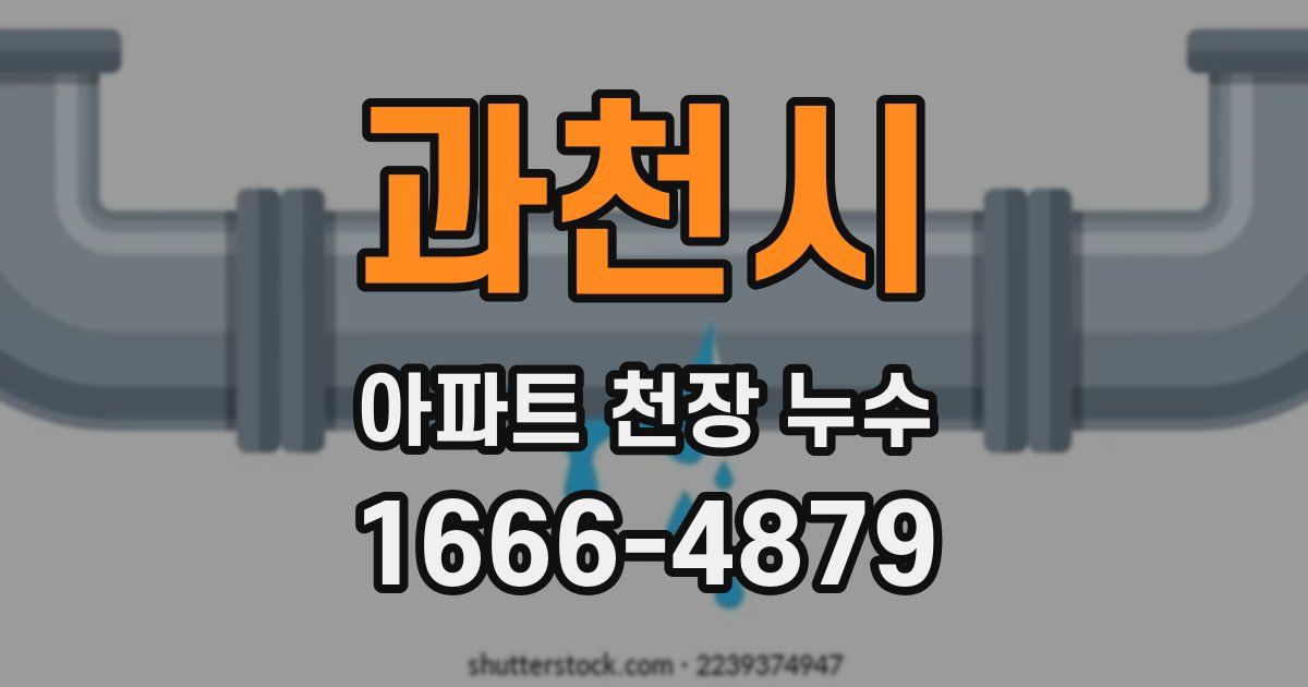 과천시 아파트 천장 누수