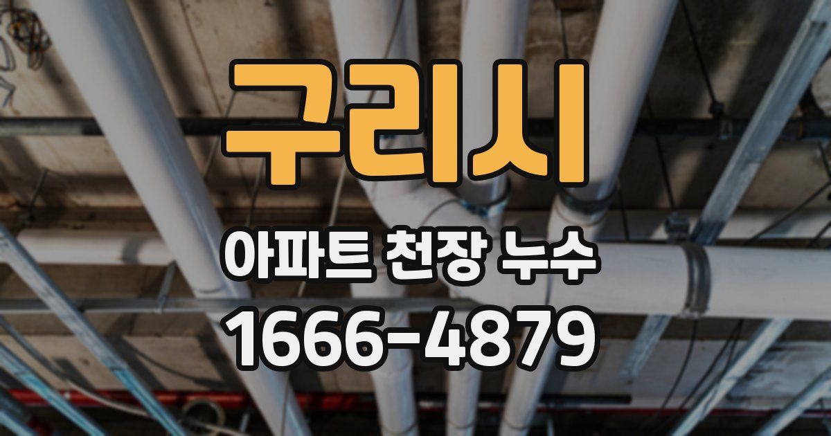 구리시 아파트 천장 누수