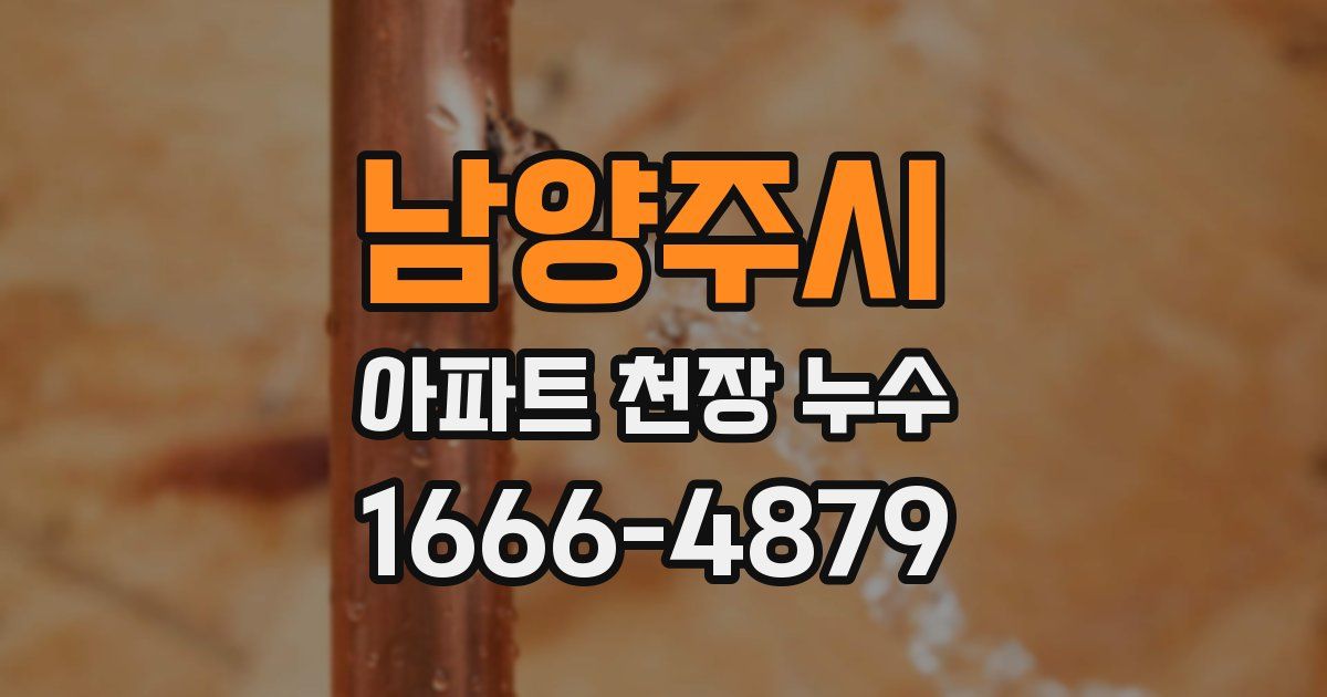 남양주시 아파트 천장 누수