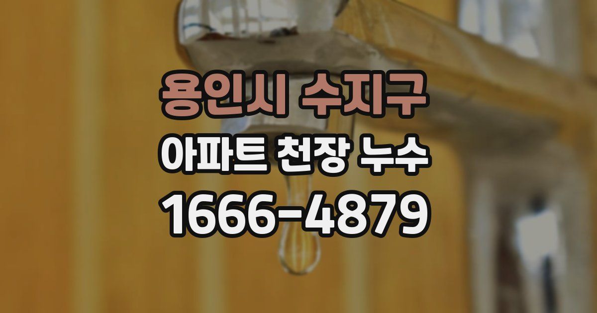 용인시 수지구 아파트 천장 누수