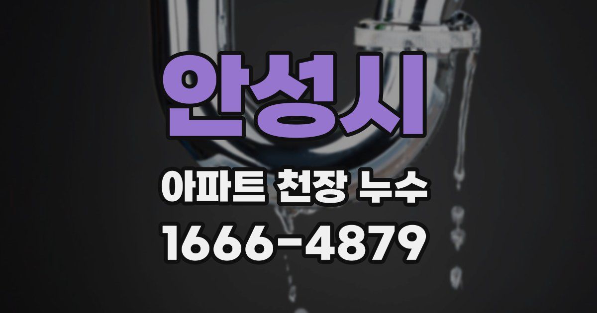 안성시 아파트 천장 누수