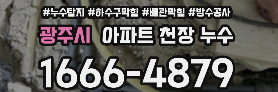 광주시 아파트 천장 누수