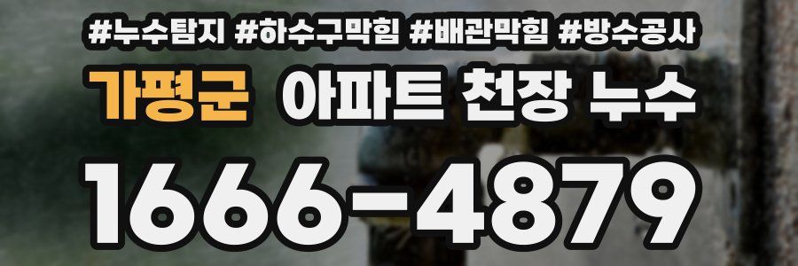 가평군 아파트 천장 누수