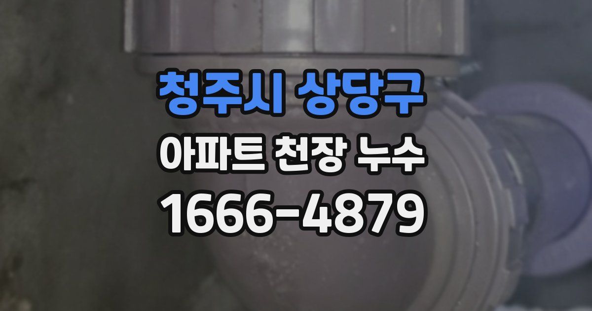 청주시 상당구 아파트 천장 누수