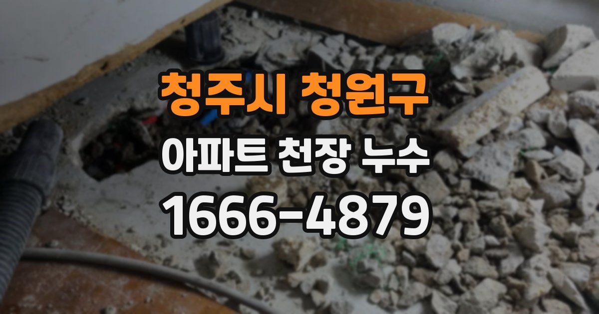 청주시 청원구 아파트 천장 누수