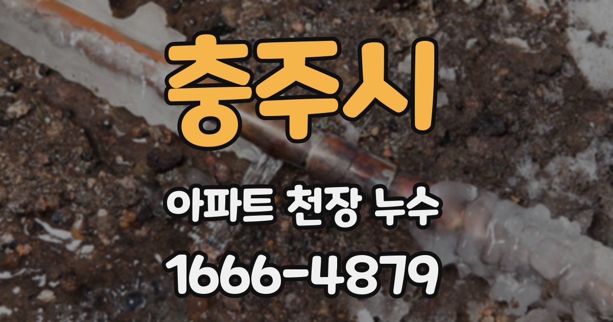 충주시 아파트 천장 누수