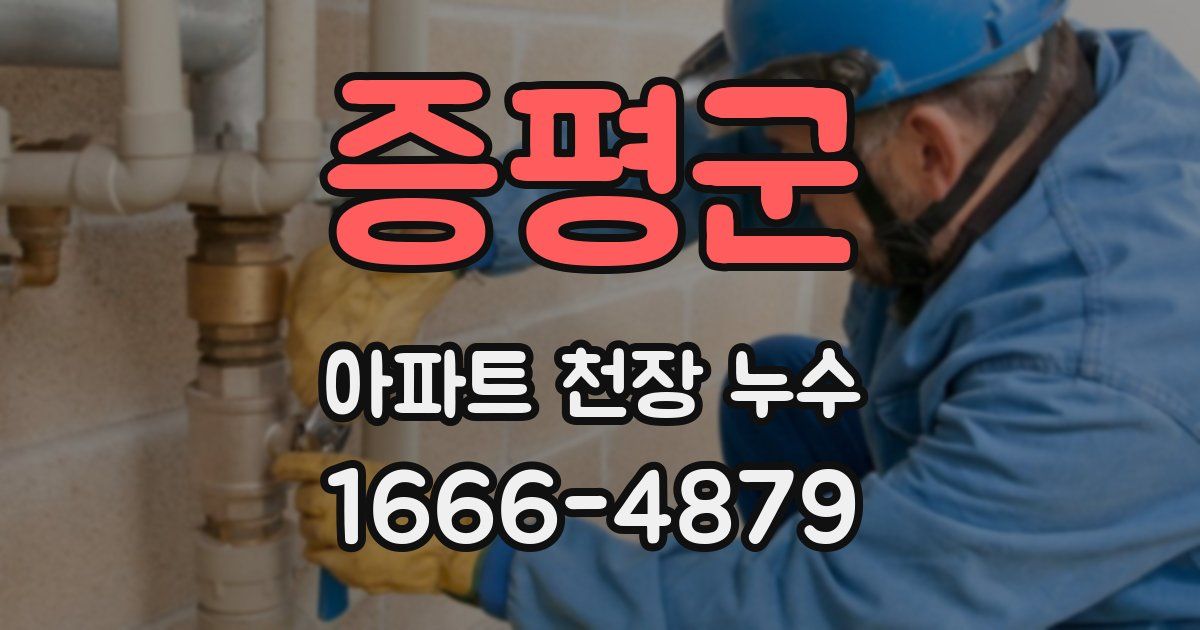 증평군 아파트 천장 누수